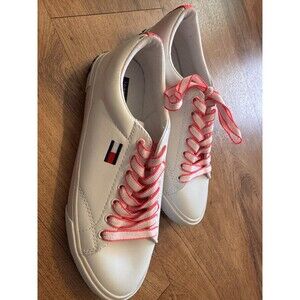 Tommy Hilfiger Flint 2 Sneakers White / Pink Women's Street Chic Sz 9